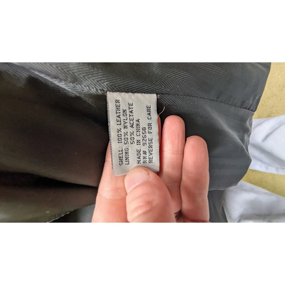 MILEPOST FOUR Mens Vintage Black 100% Leather Blazer Sport Coat‎ Jacket Size 40R